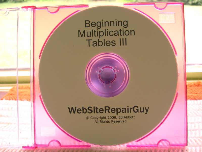 Beginning Multiplication Tables 3 audio learning CD
